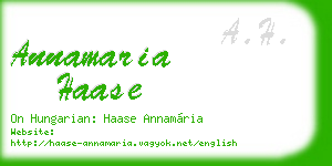 annamaria haase business card