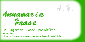 annamaria haase business card